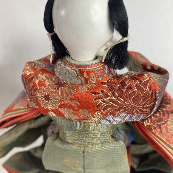 3 Vtg Japanese Hina Dolls Emperor Wood Boys 2 Musicians‎ Pedestal - Picture 13 of 14